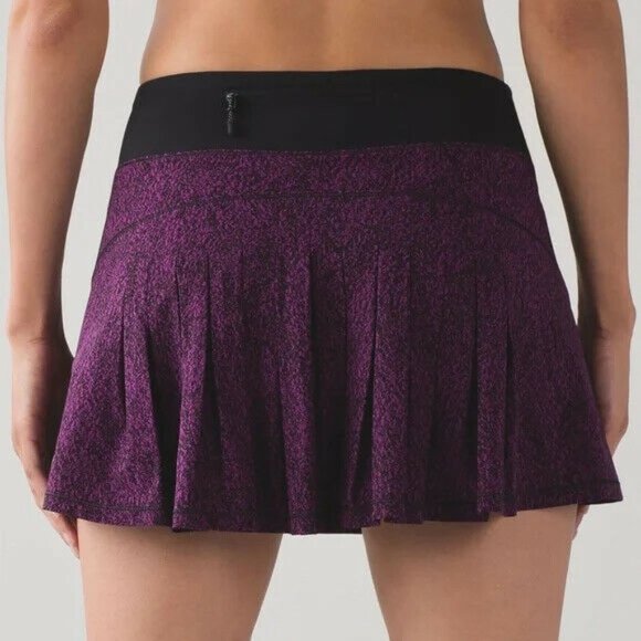 Lululemon Circuit Breaker Preppy Skort Circuit Aurora Black 4 tall - Picture 1 of 8